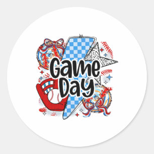 Bysebyll Coquette Game Day Retro Dit is het nieuwe Ronde Sticker