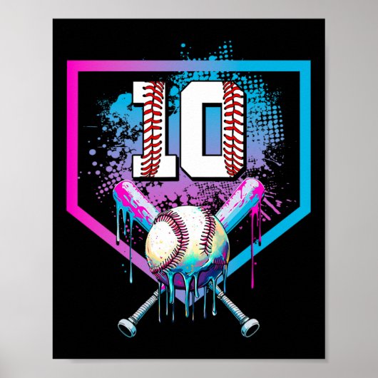Bysebyll Drip 10e verjaardag thuisplaat jongen jeu Poster (Voorkant)