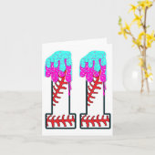 Bysebyll Drip 11 jaar oude 11e verjaardag jongen J Kaart (Gele Bloem)