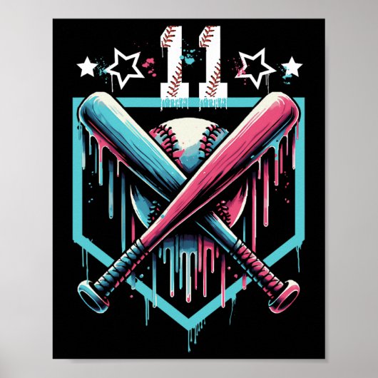 Bysebyll Drip 11e verjaardag Jongens Nummer 11 Jeu Poster (Voorkant)