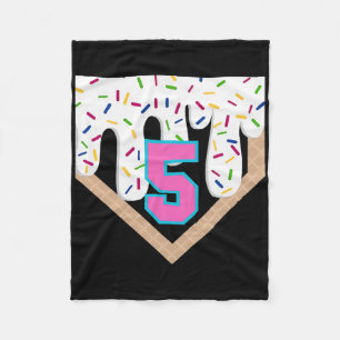 Bysebyll Drip 5e verjaardag Home Plate Jongens Jeu Fleece Deken