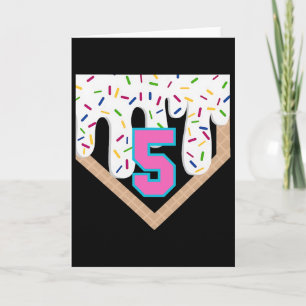 Bysebyll Drip 5e verjaardag Home Plate Jongens Jeu Kaart