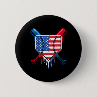 Bysebyll Drip Boys Ijs Patriottische Amerikaanse V Ronde Button 5,7 Cm