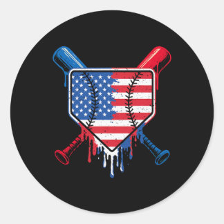Bysebyll Drip Boys Ijs Patriottische Amerikaanse V Ronde Sticker