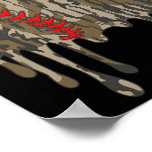 Bysebyll Drip Camo Jongens Sport Cool Game Day Poster (Hoek)