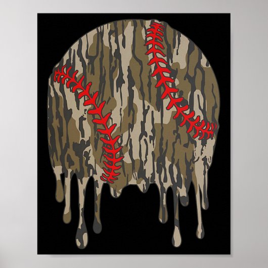 Bysebyll Drip Camo Jongens Sport Cool Game Day Poster (Voorkant)