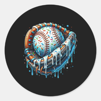 Bysebyll Drip Ijsroom Spikkels Bysebyll Handschoen Ronde Sticker