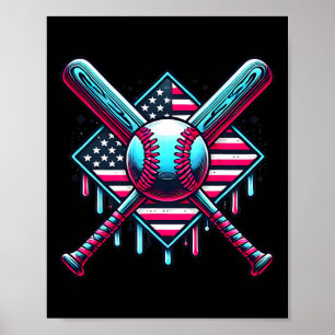 Bysebyll Drip Voor Jongens Amerikaanse Vlag Usa Gr Poster