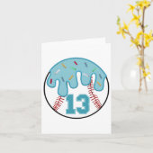 Bysebyll Dripping 13th Birthday 13 jaar oude jonge Kaart (Gele Bloem)