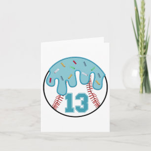 Bysebyll Dripping 13th Birthday 13 jaar oude jonge Kaart