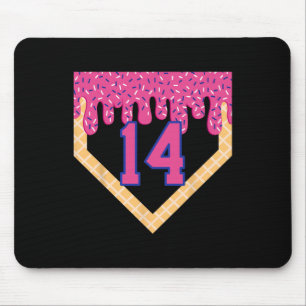 Bysebyll Home Plate Ice Cream Drip 14e verjaardag Muismat