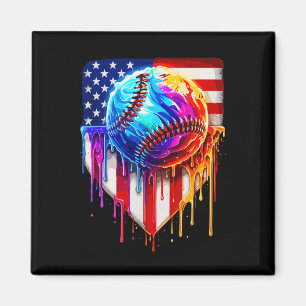 Bysebyll Ijs American Flag Drip Magneet