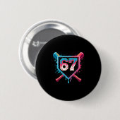 Bysebyll Ijsdruppel Six Seven Gen Alpha Slaang Ronde Button 5,7 Cm (Voorkant /achterkant)