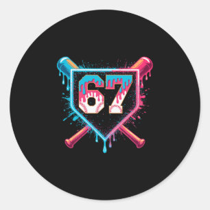 Bysebyll Ijsje Drip Six Seven Gen Alpha Jargon  Ronde Sticker
