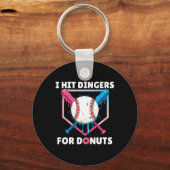 Bysebyll ik raak dingers voor donuts Grappige donu Sleutelhanger (Voorkant)