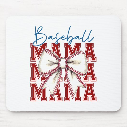 Bysebyll Mama Bow Graphic Uniek Ontwerp Muismat (Voorkant)