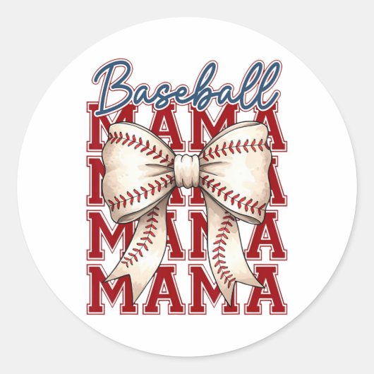 Bysebyll Mama Coquette Boog Spel Dag Bysebyll Mama Ronde Sticker (Voorkant)