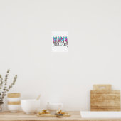 Bysebyll Mama Ice Cream Drip met Sprinkles Byseby Poster (Keuken)
