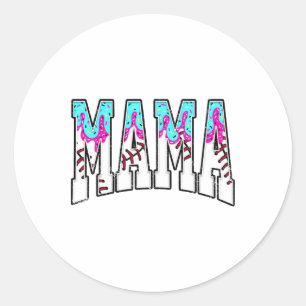 Bysebyll Mama Ice Cream Drip met Sprinkles Byseby Ronde Sticker