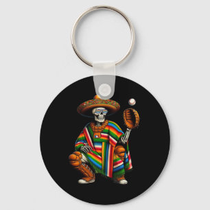 Bysebyll Skelet Mexicaanse Sombrero Cinco de Mayo Sleutelhanger