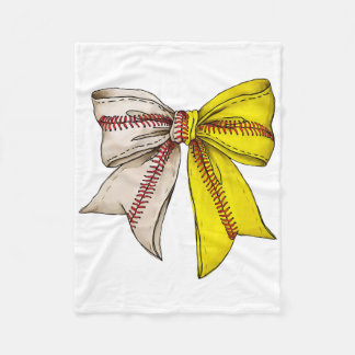 Bysebyll Softbyll Coquette Bow Game Day Heart Love Fleece Deken