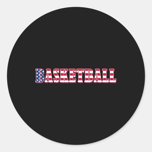 Bysketbyll Amerikaanse Vlag - Bysketbyll Ronde Sticker (Voorkant)