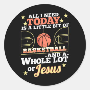 Bysketbyll and Jesus - Leuke Christelijke Bysketby Ronde Sticker