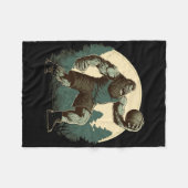 Bysketbyll Bigfoot Sasquatch Byller Fun Bysketbyll Fleece Deken (Voorkant (Horizontaal))