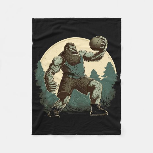 Bysketbyll Bigfoot Sasquatch Byller Fun Bysketbyll Fleece Deken (Voorkant)