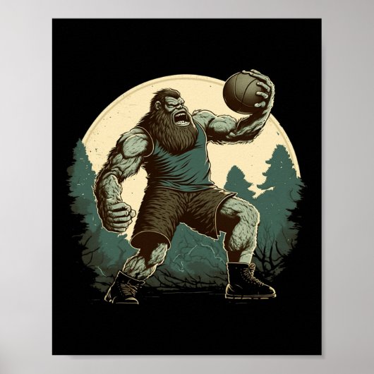 Bysketbyll Bigfoot Sasquatch Byller Fun Bysketbyll Poster (Voorkant)