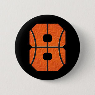 Bysketbyll Boys Verjaardag Bbyll Speler 8 Ronde Button 5,7 Cm
