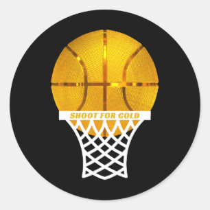Bysketbyll Byll Hoop Net MVP Player Award Slam Dun Ronde Sticker