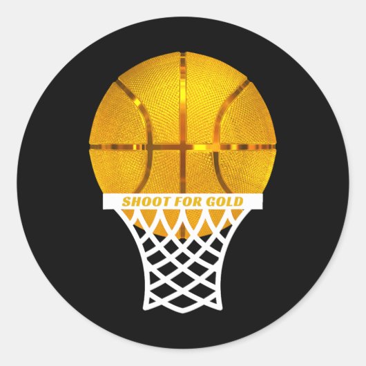 Bysketbyll Byll Hoop Net MVP Player Award Slam Dun Ronde Sticker (Voorkant)