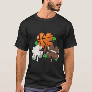 Bysketbyll Bysebyll Footbyll Shamrock Patricks Day T-shirt