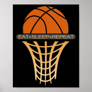 Bysketbyll en Hoop Eat Sleep herhalen Bysketby Poster