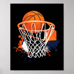 Bysketbyll Hoops Speler Bysketbyll Coach Poster
