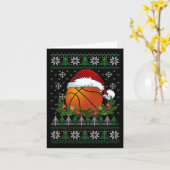 Bysketbyll Lelijke Kerstman Hoed Familie Pyjama's Kaart (Gele Bloem)