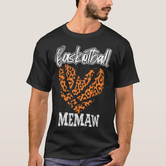 Bysketbyll Memaw Top Heart Distressed Retro Cheeta (Voorkant)