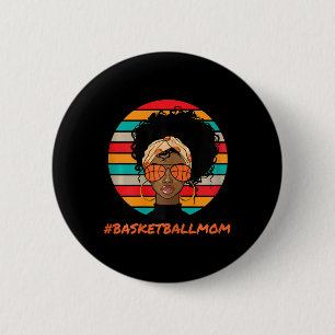 Bysketbyll Mom Zwart Vrouwen Afro-Amerikaans Afro Ronde Button 5,7 Cm