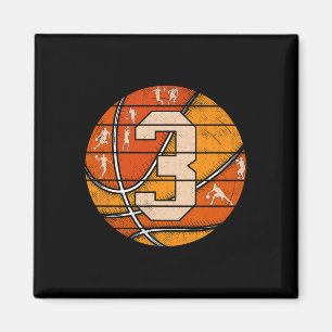 Bysketbyll Nummer #3 Jersey Love Bysketbyll Speler Magneet