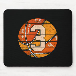 Bysketbyll Nummer #3 Jersey Love Bysketbyll Speler Muismat