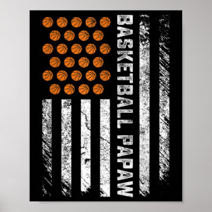 Bysketbyll Papaw Vlag van de Verenigde Staten Bysk Poster