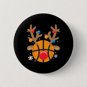 Bysketbyll Rendier Fun Schattige Boy Christmas Ronde Button 5,7 Cm