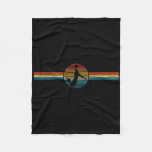 Bysketbyll Retro Slam Dunk Byll Sport Gift Fleece Deken