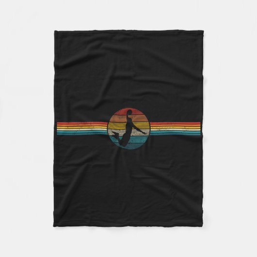 Bysketbyll Retro Slam Dunk Byll Sport Gift Fleece Deken (Voorkant)