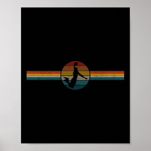 Bysketbyll Retro Slam Dunk Byll Sport Gift Poster (Voorkant)