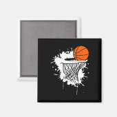 Bysketbyll S for Men Slam Dunk Tiener Kinder Jeugd Magneet (Voorkant / Achterkant)