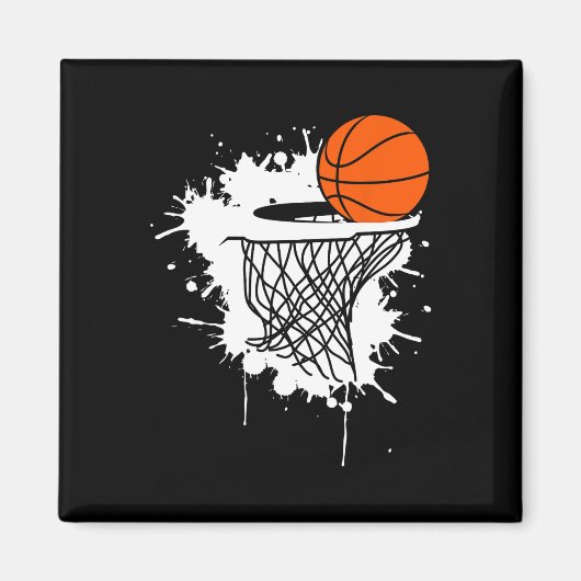 Bysketbyll S for Men Slam Dunk Tiener Kinder Jeugd Magneet (Voorkant)