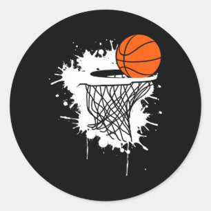 Bysketbyll S for Men Slam Dunk Tiener Kinder Jeugd Ronde Sticker
