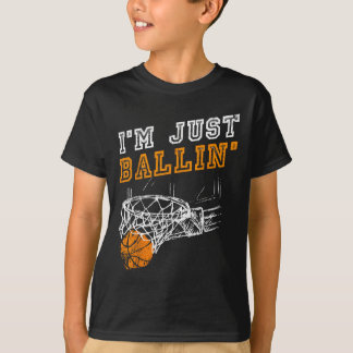 Bysketbyll S voor mannen Kinder jeugdspeler Slam D T-shirt